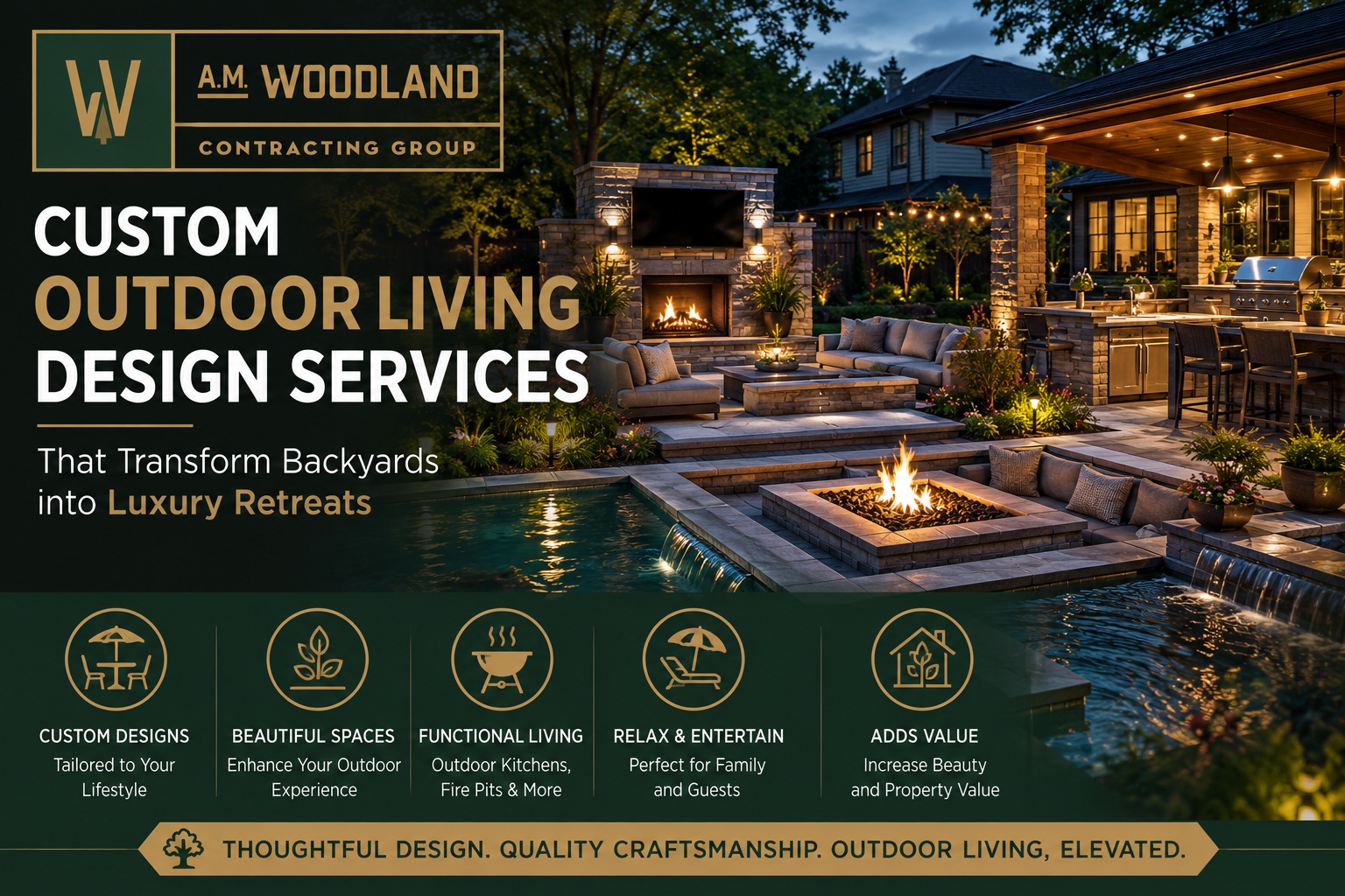 Custom Outdoor Living Design Services That Transform Backyards into Luxury Retreats